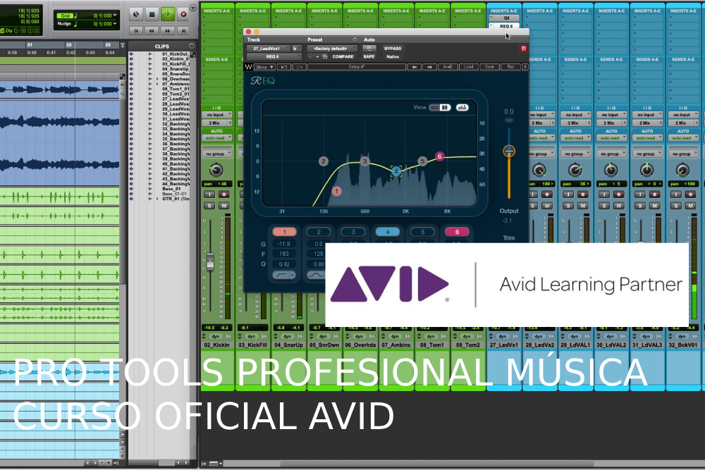 Pro Tools Profesional M&uacute;sica. Curso Oficial Avid | Escuela Microfusa Barcelona